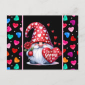 Valentine Heartfelt Gnome Postkarte (Vorderseite)
