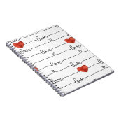 Valentine Hearts: 3D Line Design Notizblock (Rechte Seite)