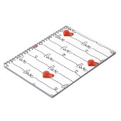 Valentine Hearts: 3D Line Design Notizblock (Linke Seite)