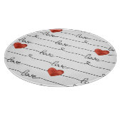 Valentine Hearts: 3D Line Design Schneidebrett (Ecke)