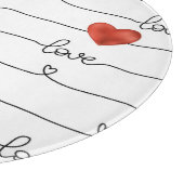 Valentine Hearts: 3D Line Design Schneidebrett (Ecke)