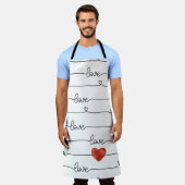 Valentine Hearts: 3D Line Design Schürze (Getragen)