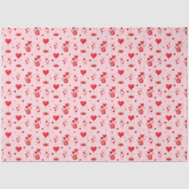 Valentine Hearts and Balloons on Pink Seidenpapier