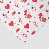 Valentine Hearts and Balloons on White Seidenpapier (Ausschnitt)