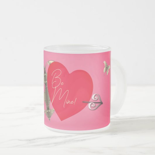 Valentine Hearts & Arrow Tasse (VorderseiteRechts)