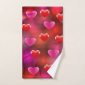 Valentine Hearts Badhandtuch Set (Handtuch)
