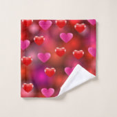 Valentine Hearts Badhandtuch Set (Waschlappen)