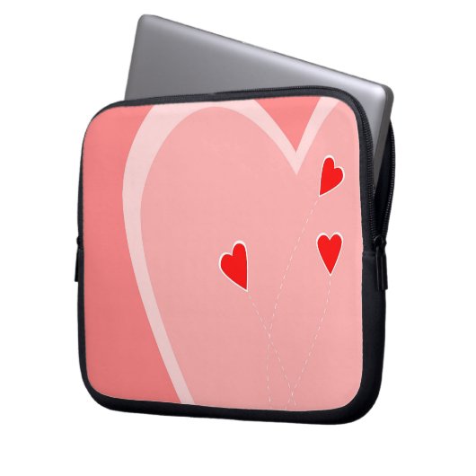 Valentine Hearts Bag Laptopschutzhülle (Vorderseite Links)