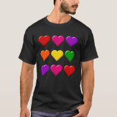 Valentine Hearts Basic T - Shirt (Vorderseite)