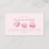 Valentine Hearts Brautparty Rezept Anfrage Begleitkarte (Vorderseite)