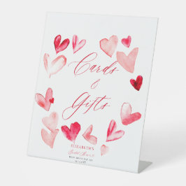 Valentine Hearts Bridal Shower Cards Gifts Sign Sockelschild