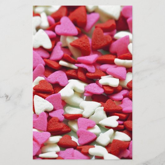 Valentine Hearts Briefpapier (Vorderseite)