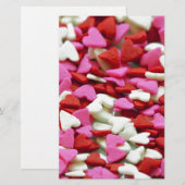 Valentine Hearts Briefpapier (Vorne/Hinten)
