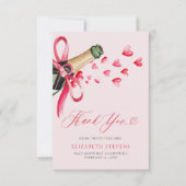 Valentine Hearts Bubbly Whimsical Bridal Shower Dankeskarte (Vorderseite)