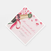 Valentine Hearts Bubbly Whimsical Bridal Shower Serviette (Ecke)