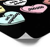 Valentine Hearts Candy Pregnancy Announcement Baby Poster (Ecke)