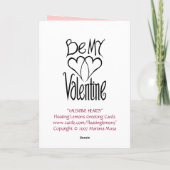 Valentine Hearts Card Feiertagskarte (Rückseite)