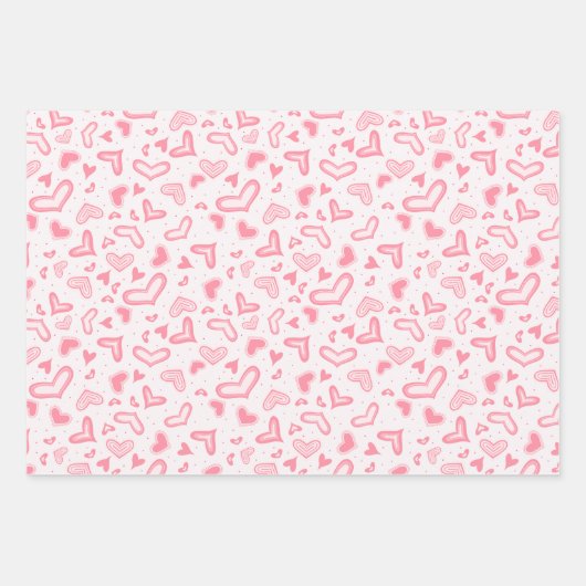 Valentine Hearts Collection Geschenkpapier Set (Vorderseite 2)