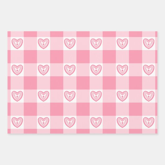 Valentine Hearts Collection Geschenkpapier Set (Vorderseite)