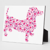 Valentine Hearts Dachshund Fotoplatte (Seite)