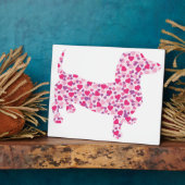Valentine Hearts Dachshund Fotoplatte (Seite)