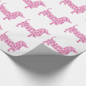 Valentine Hearts Dachshund Geschenkpapier (Ecke)