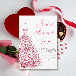 Valentine Hearts Dress Elegantes schicke Brautpart Einladung