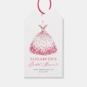 Valentine Hearts Dress Whimsical Bridal Shower Geschenkanhänger (Vorderseite)