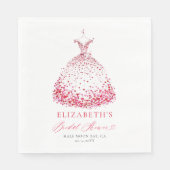 Valentine Hearts Dress Whimsical Bridal Shower Serviette (Vorderseite)