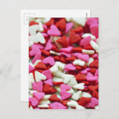 Valentine Hearts Feiertagspostkarte (Vorne/Hinten)