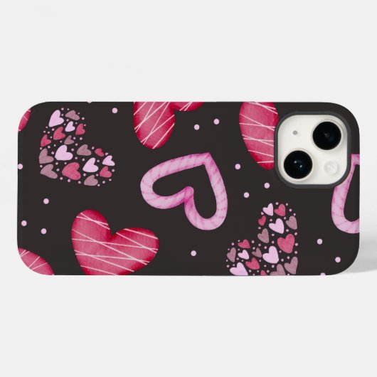 Valentine Hearts for Best Friend | iPhone 14 Case-Mate iPhone Hülle (Rückseite (Horizontal))