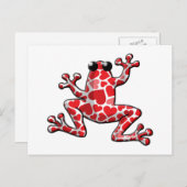 Valentine Hearts Frog Feiertagspostkarte (Vorne/Hinten)