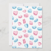 Valentine Hearts Gender Reveal Party Einladung (Rückseite)