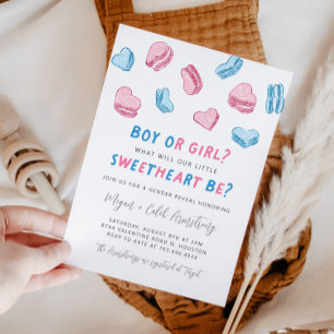 Valentine Hearts Gender Reveal Party Einladung