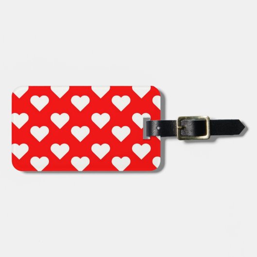Valentine Hearts Gepäckanhänger (Vorderseite horizontal)