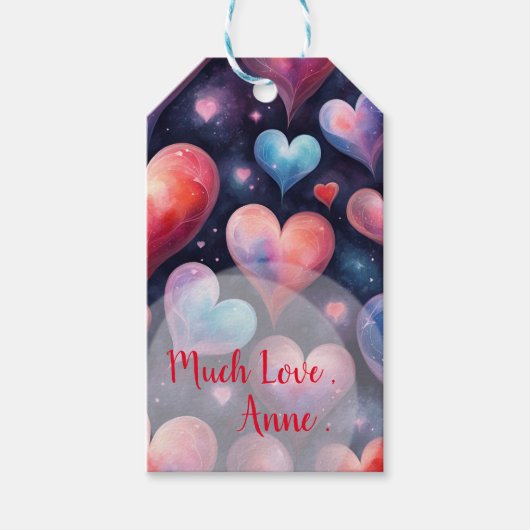 Valentine Hearts Geschenkanhänger (Vorderseite)