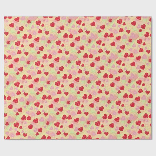 Valentine Hearts Geschenkpapier (Flach)