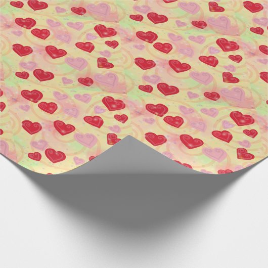 Valentine Hearts Geschenkpapier (Ecke)