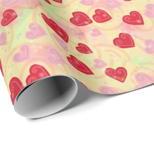 Valentine Hearts Geschenkpapier (Rolleneckpunkt)