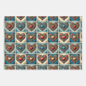 Valentine Hearts Geschenkpapier Set (Vorderseite 3)