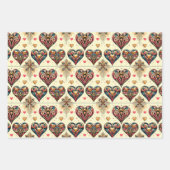 Valentine Hearts Geschenkpapier Set (Vorderseite)