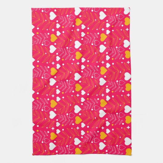 Valentine Hearts Geschirrtuch (Vertikal)