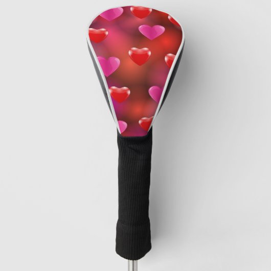 Valentine Hearts Golf Headcover (Vorderseite)