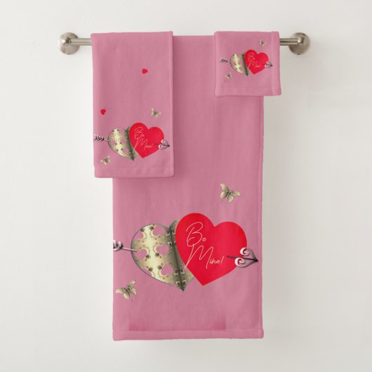 Valentine Hearts Handtuch Badhandtuch Set (Insitu)