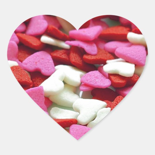 Valentine Hearts Herz-Aufkleber (Vorderseite)