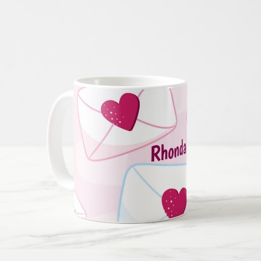 Valentine Hearts Kaffeetasse (Vorderseite Links)