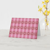 Valentine Hearts Kariert Karte (Gelbe Blume)