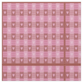 Valentine Hearts Kariert Stoff