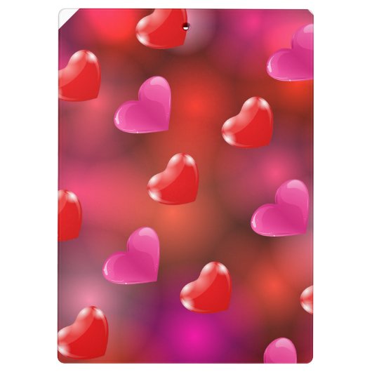 Valentine Hearts Klemmbrett (Rückseite)