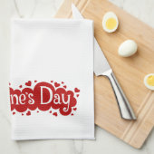 Valentine Hearts Küchentuch (Viertel Falte)